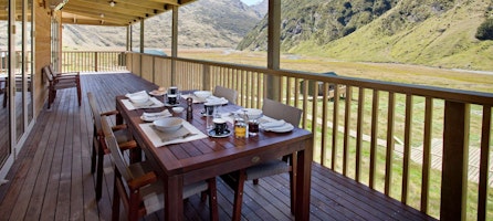 Minaret Station Neuseeland Veranda
