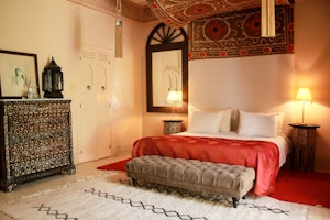 Marokko Marrakesch Jnane Tamsna Salmia House Jnane-Tamsna-beige-room