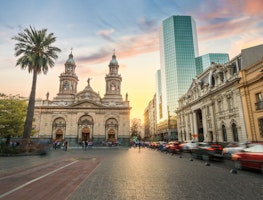 Santiago de Chile Main square and cathedral