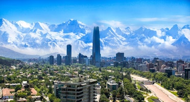 Santiago de Chile santiago winter skyline
