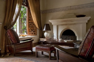 Marokko Marrakesch La-Villa-des-Orangers Lounge by the main courtyard II